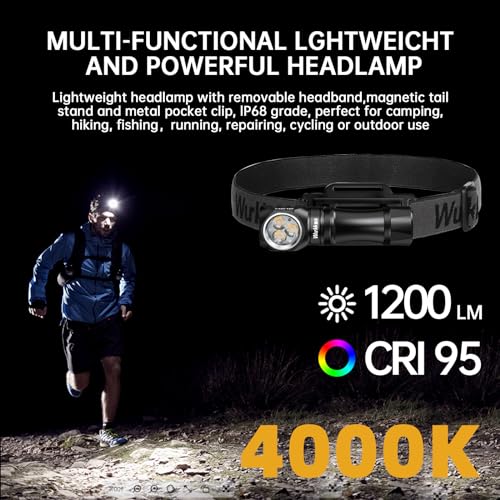 Wurkkos HD10 Mini USB-C Rechargeable Headlamp 1200 Lumen Right-Angle