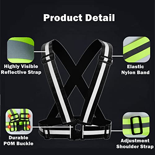 High Visibility Reflective Safety Vest - Adjustable Running Gear