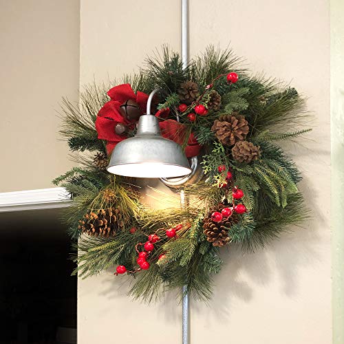 Design House Mason Barn Light Indoor/Outdoor Wall Mount Modern Industrial Farmhouse Wall Light for Patio, Garage, Bathroom, Office, Kitchen, 10-Inch, Galvanized Paint, 579383, Larger Version