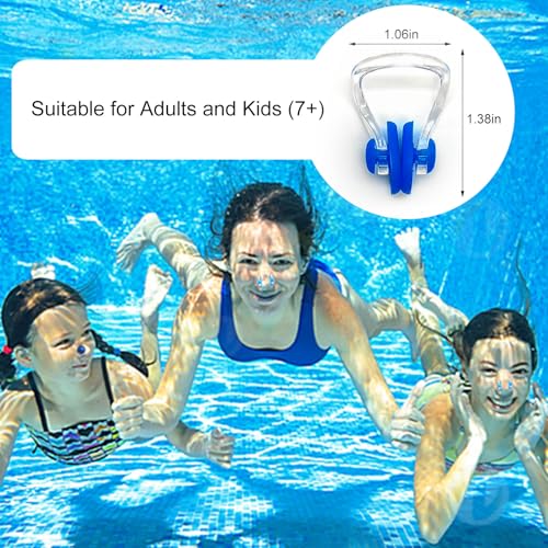12-Pack Silicone Swimming Nose Clips for Kids & Adults