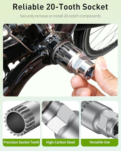 Bicycle Crank Puller Set - Bike Repair Kit with BB Socket