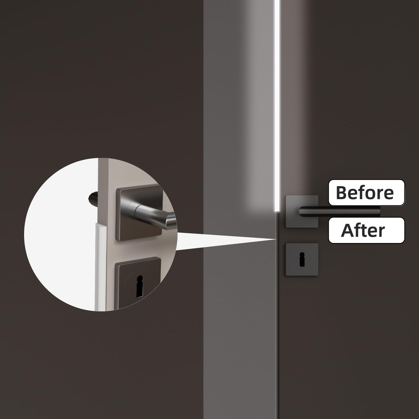 ESUFEIR 118" Wedge Window Weather Stripping Door Gap Filler,Adhesive Window Insulation for Winter Door Seal Strip,Soundproof Foam Tape for Frame,White