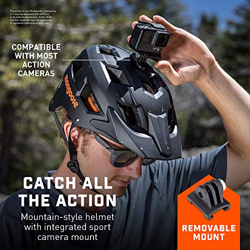 Schwinn Mongoose Capture Helmet Black Adult with Built-in Camera Mount