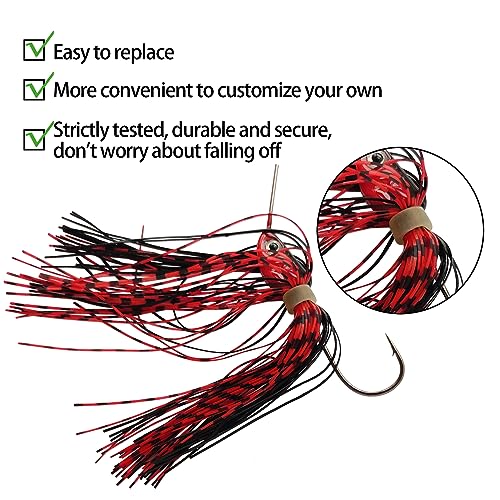 Bass Spinnerbaits 2 Pack (1/8oz) - Double Colorado Blades & Silicone Skirt - 2 Colors