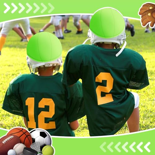 Ramede 12 Pcs Football Helmet Scrimmage Covers - Green, Regular Style