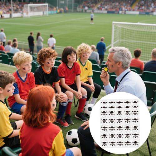 Skull Helmet Stickers - 200 Pcs Vinyl Decals for Sports - Black