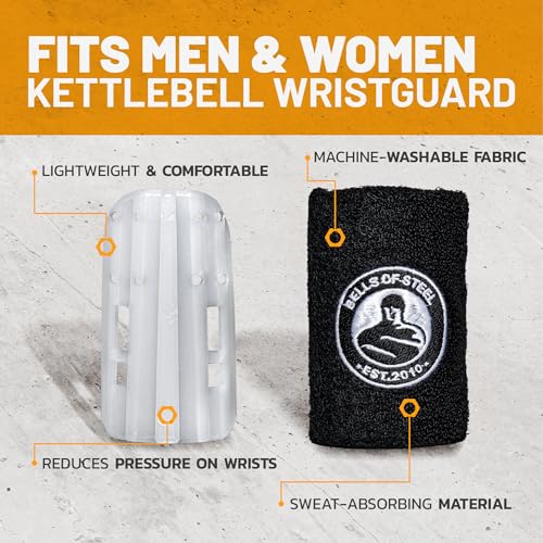 Kettlebell Wrist Guards - Shock Absorbing Sweatband Pair