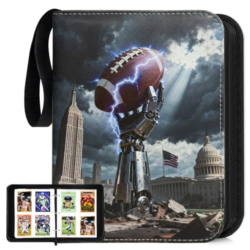 Football Card Binder with 400 Pockets & Sleeves - Card Organizer