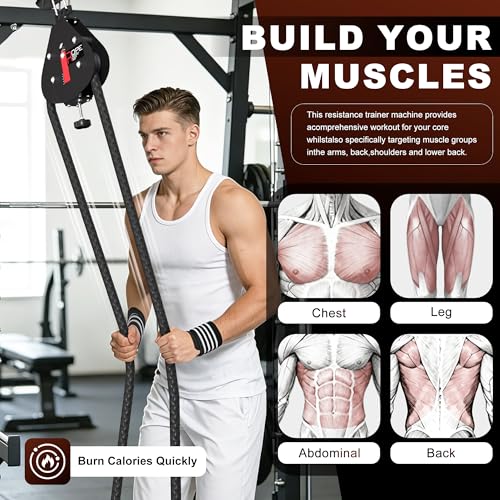 Endless Rope Trainer - Portable Pulley System with Adjustable Resistance - Teardrop