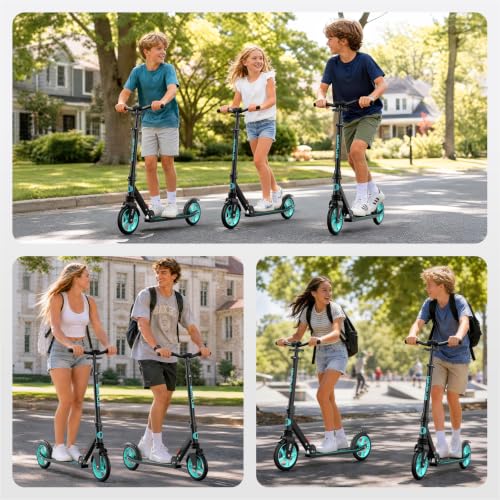 Kick Scooter for Kids and Adults - 8-Inch Wheels, Adjustable Height