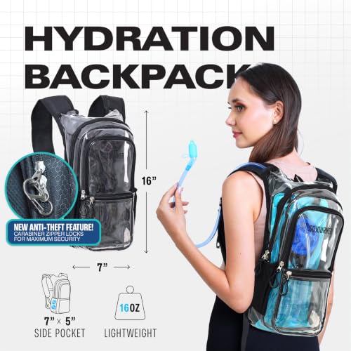 SoJourner Hydration Backpack with 2L Water Bladder for Hiking, Running, Festivals