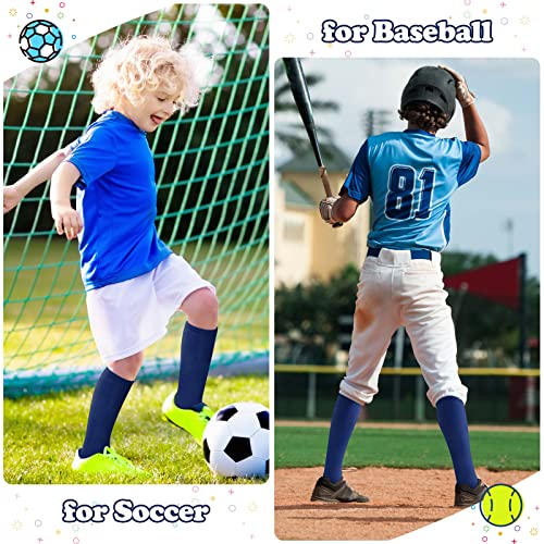 Kids Soccer Socks - Toddler Knee High Tube Socks, 2 Pack Navy (6-9 Years)