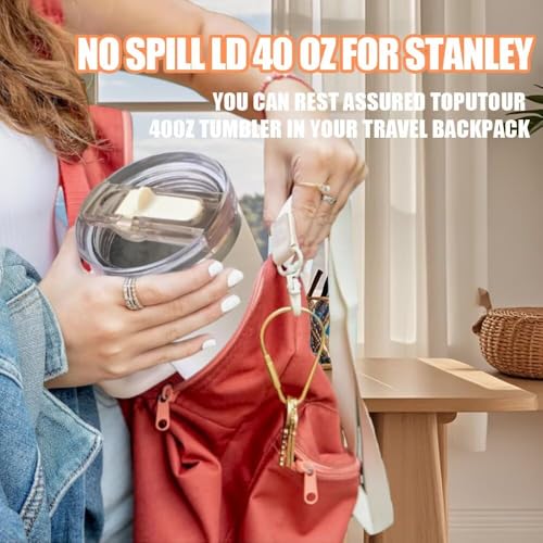 2 Pack 40 oz Tumbler Replacement Leak-Proof Flip Straw Lid