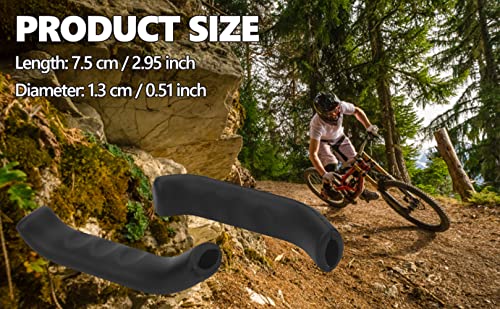 Bicycle Brake Lever Grip Protector Cover - Black, Anti-Slip Silicone Sleeve