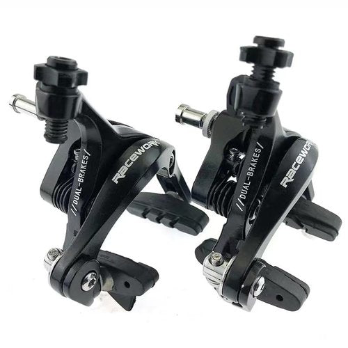 Cyclesavvy Double Pivot Road Bike Brakes - Aluminum Side Pull Caliper Set for Front and Rear,Rim Brakes for 700x28C Tires, Compatible with Standard Bike Brakes Specifications
