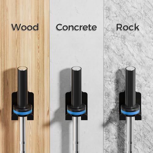 Barbell Holder Wall Mount - Heavy Duty Space Saving Design - Black 1 Hook