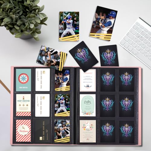 360 Pocket Trading Card Binder - Side Loading Card Holder - Pink