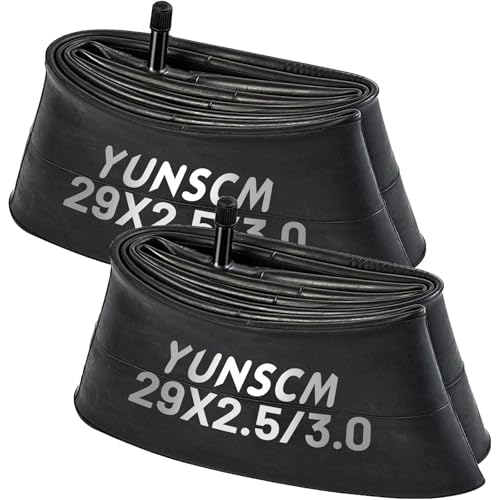 YunSCM 29x2.5/3.0 Bike Tubes - Premium Butyl Inner Tubes with Schrader Valve (2 Pack)