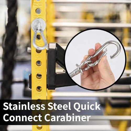 Heavy-Duty Power Rack Attachments - Quick-Install Silver 2-Pack