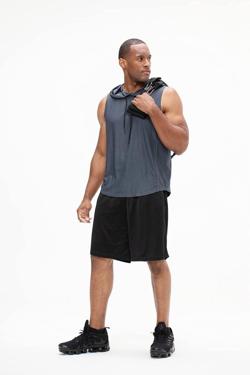 DEVOPS Men's 10-Inch Loose-Fit Workout Gym Shorts - Comfortable with Pockets