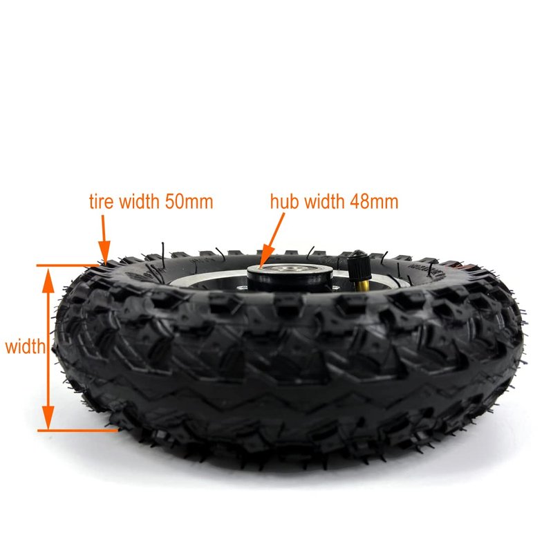 200x50 Pneumatic Wheel With Off-road Tire For Mountain Scooter and Mountain Skateboard