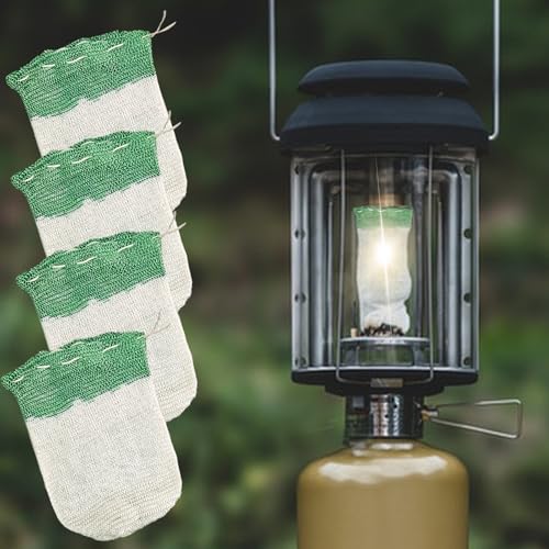10 Pack U-Shaped Gas Lantern Mantles - High-Temperature Resistant Fabric