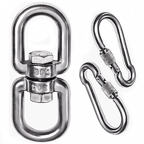 304 Stainless Steel Double Ended Swivel Hook with Snap Hooks - M8