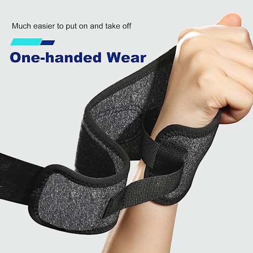 Fitomo Black Right Carpal Tunnel Wrist Brace with Soft Thumb Opening - Support & Pain Relief