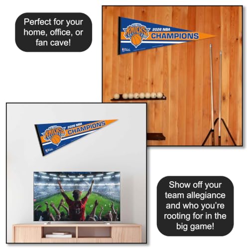 New York Knicks NBA Champions Pennant Flag - 12x30 Inch