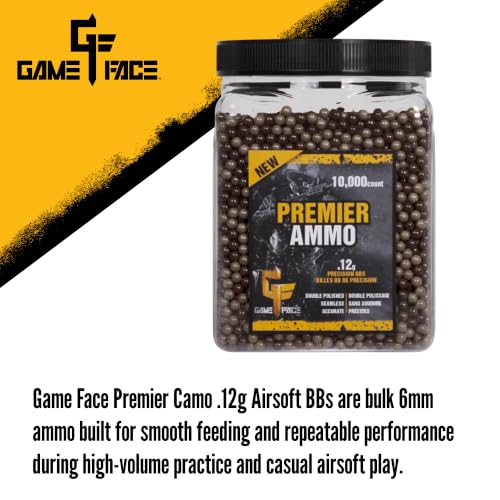 6mm Airsoft BBs - 0.12g, 10,000 Count, Camo Colors