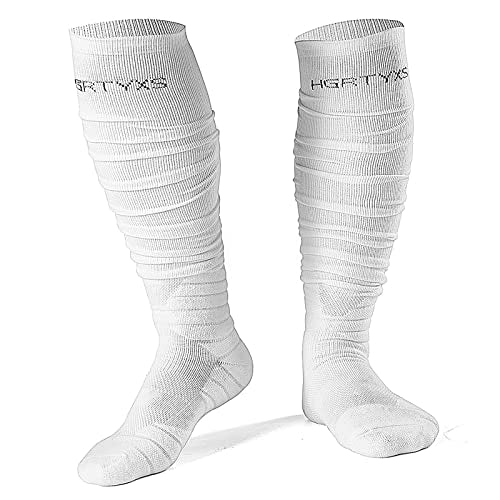 Extra Long White Football Socks - Medium Size for Men & Women