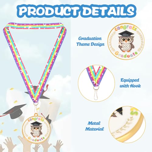 Kindergarten Graduation Medal 2026 with Rainbow Ribbon - 1 PCS