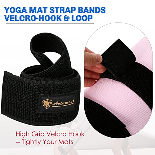 Yoga Mat Strap - Heavy Duty Bungee Organizer, 2 Pack - Black