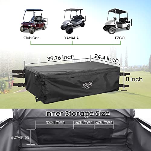 10L0L 4-Passenger Golf Cart Storage Bag - Dustproof Rear Seat Organizer for Yamaha, EZGO, Club Car
