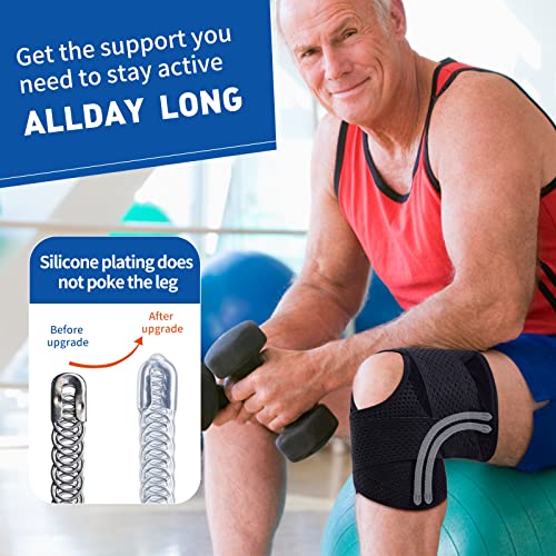 Galvaran Black XX-Large Breathable Knee Brace for Meniscus, ACL, MCL Support