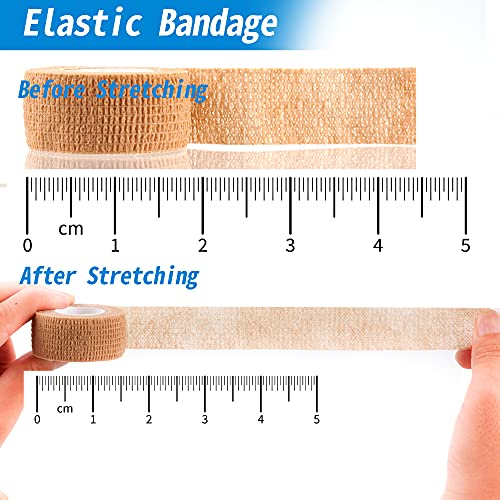 24 Pack Self Adherent Cohesive Wrap Bandages 1 Inches X 5 Yards,First