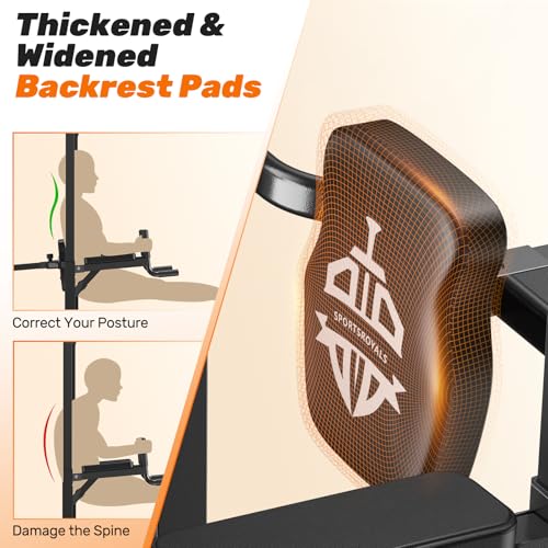 Free Standing Pull Up Bar Power Tower for Home Gym - Black