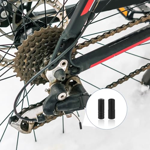 50 Pcs Bicycle Cable End Caps - Black Plastic Shift & Brake Fittings