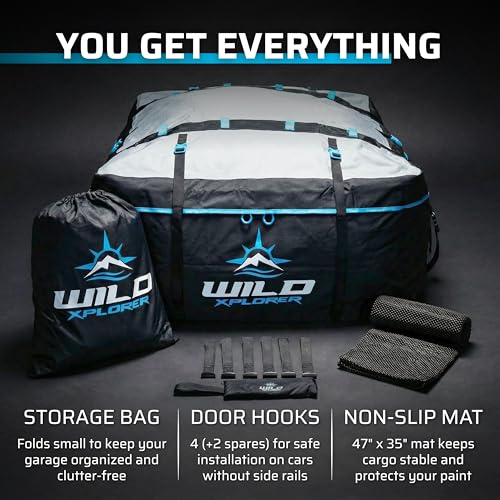 Heavy Duty Waterproof Rooftop Cargo Carrier - 23 Cu Ft