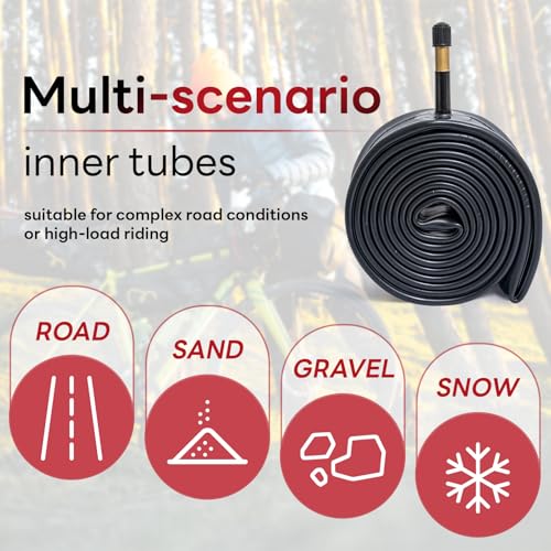 27.5 Inch Bike Inner Tube with AV48 Schrader Valve for Mountain & Road Bikes
