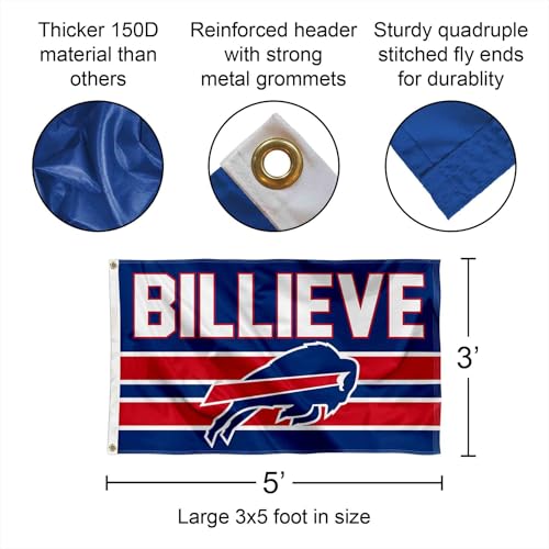 Buffalo Bills 3x5 Team Flag - Officially Licensed NFL Fan Banner