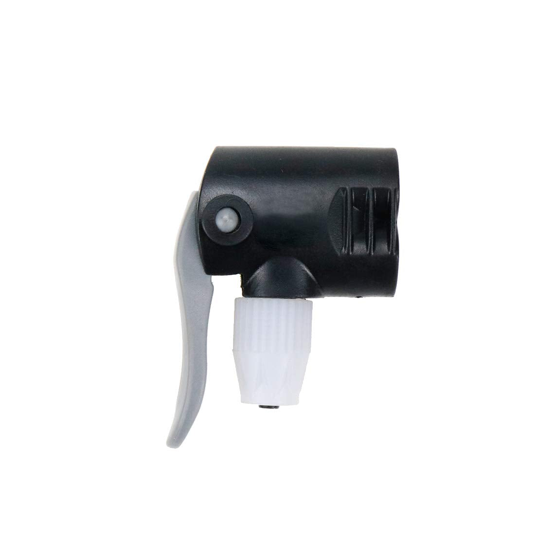 AUTUT 2 Pcs Black Plastic Dual Head Bike Bicycle Pump Head Nozzle Hose Adapter Connector