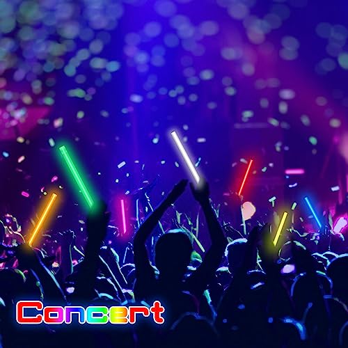 Lewtemi 14 Inch Large Glow Sticks - Vibrant Color, 10 Pack, Waterproof & Non-Toxic