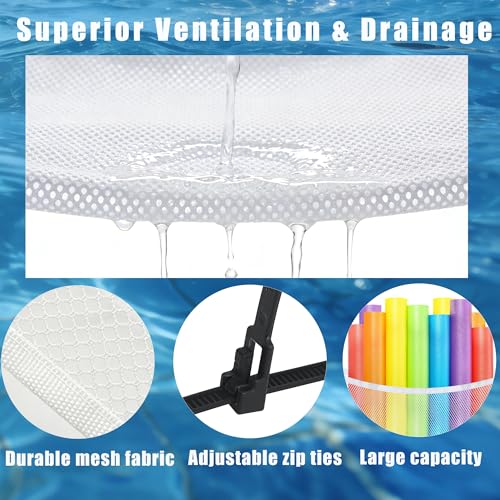 Wazitin 4-Piece Poolside Mesh Storage Bags Set for Above Ground Pools