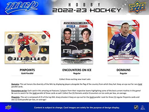 NHL 2022-23 MVP Hockey Trading Card Hobby Box - 20 Packs, Collectible Sports Cards