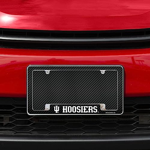 12" x 6" Carbon Fiber Chrome License Plate Frame for Cars