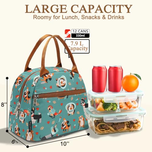 Insulated Lunch Cooler Bag - Tote Organizer for Dog