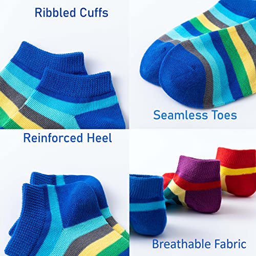Marchare Kids Rainbow Seamless Socks 6-8 Years School Crew Pack - Lowcut
