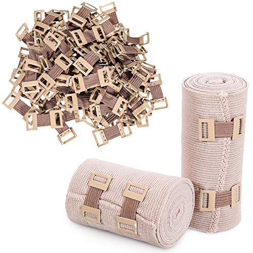 Elastic Bandage Clips - 100 Metal Fasteners in Nude Color