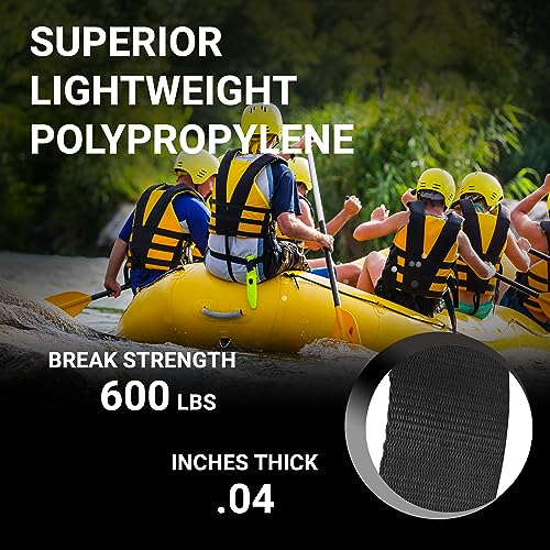 1 Inch Waterproof Polypropylene Webbing for Outdoor DIY Crafts & Pet Collars - 10, 25, 50 Yards